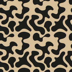 Vector abstract seamless pattern. Liquid irregular shapes. Random organic fluid vform