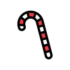 Candy cane / slikstok icon illustration, vector