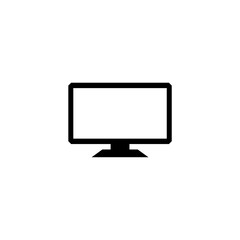 Computer Monitor Silhouette Icon.