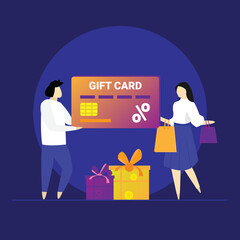 Happy Young Women Shopping with special Discount coupon, Black Friday Big Sale concept