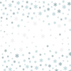 Illustration. Snowflakes on a white background. Banner, printing of advertising materials, announcements, posters, signs.