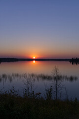 A Colouful Sunset at Elk Island National Park
