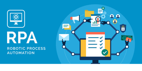 RPA robotic process automation concept banner