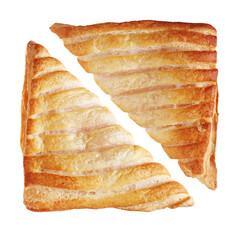 Puff pastry apple triangles