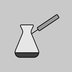 Turkish cezve vector icon. Kitchen appliance