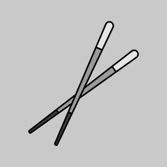 Chinese chopsticks, chop sticks vector icon