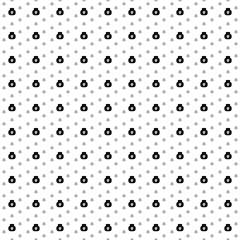 Square seamless background pattern from black instant coffee symbols are different sizes and opacity. The pattern is evenly filled. Vector illustration on white background