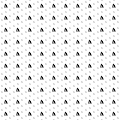 Square seamless background pattern from black yoga stretching pose symbols are different sizes and opacity. The pattern is evenly filled. Vector illustration on white background