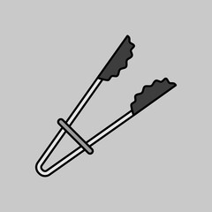 Kitchen tongs vector icon. Kitchen appliance