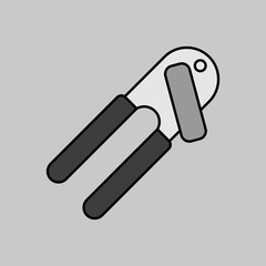 Can opener vector icon. Kitchen appliances