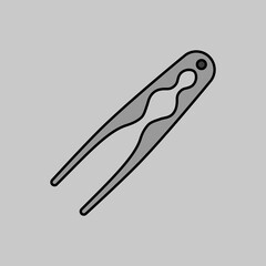Nutcracker pliers vector icon. Kitchen appliances