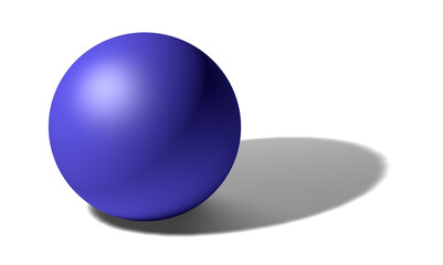 blue sphere isolated on white