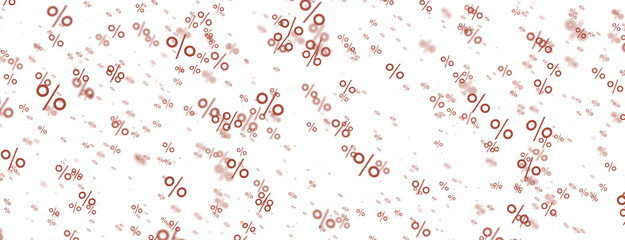 Sales icons floating in the air 3D rendering