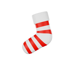 Fototapeta na wymiar red striped sock