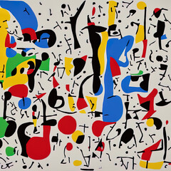 Pintura ao estilo de Jona Miró criada por Generative AI