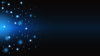 technology background hitech concept. background with blue and white lights, technology Abstract, vector. design for web banner, wallpaper, hitech background, technology  horizontal.