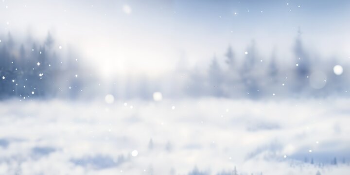 abstract bokeh winter background generative ai