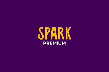 Simple sparks logo design vector template illustration idea