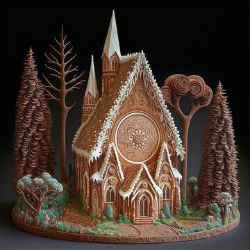 gingerbread cathedral template