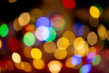 colorful blurry lights, bokeh