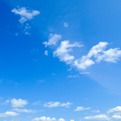 Fototapeta premium Blue sky with beautiful white clouds.