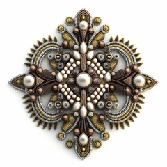 Art deco beadwork decorative element.