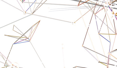 Motion of digital data flow. Communication and technology network concept with moving lines and dots