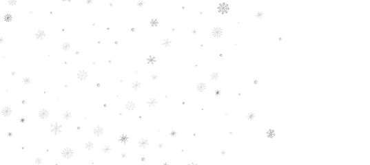 Snowflakes and bokeh lights on the blue Merry Christmas background. 3D render