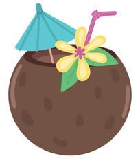 cocktail coconut color pastel tropical