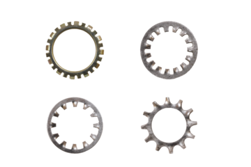 Picture of different serrated washer styles