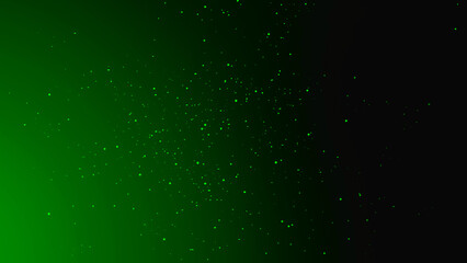 Green fire embers particles texture overlays . Sparkle burn effect on isolated black background for movie scenes.