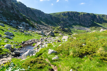 Landscape of Rila Mountain around The Seven Rila Lakes, Bulgaria