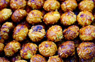 Fresh homemade traditional spanish Panellets