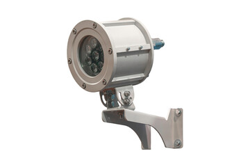 modern video camera to monitor the situation at the facility isolated on a white background