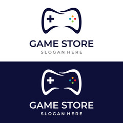 Game stick or gamepad creative design template logo,joystick.Logo for game shop .game company. video game. game online. © Mujiyono