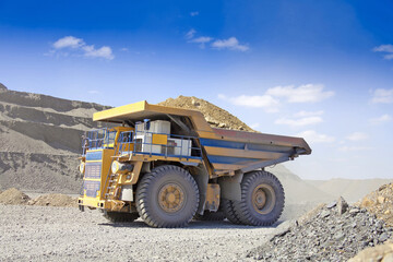 Large quarry truck at work