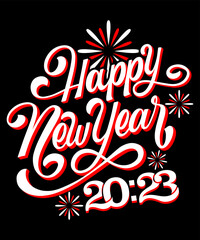 happy new year 2023 T-shirt Design