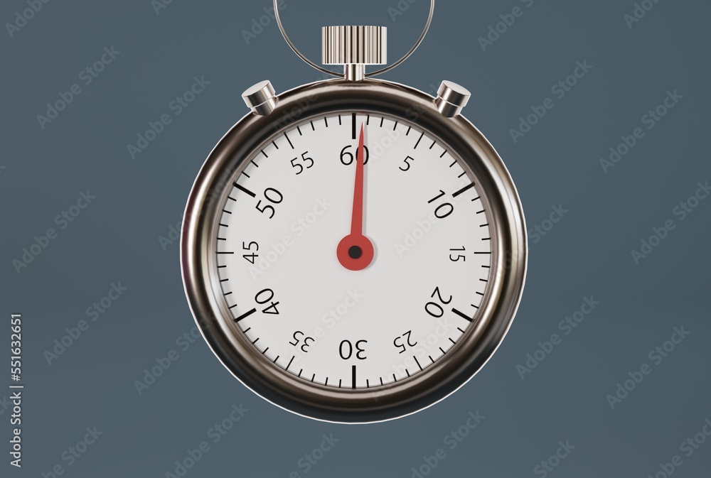 Poster stopwatch isolated on dark background. the concept of time passing, doing something on time. countdo