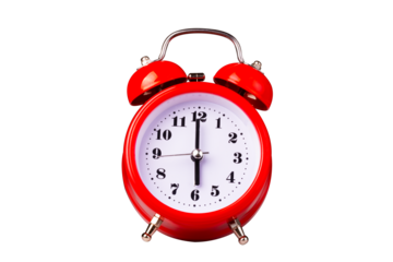 red alarm clock