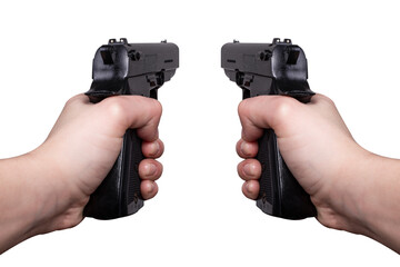 Two female hand guns