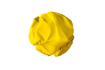 yellow crumpled paper