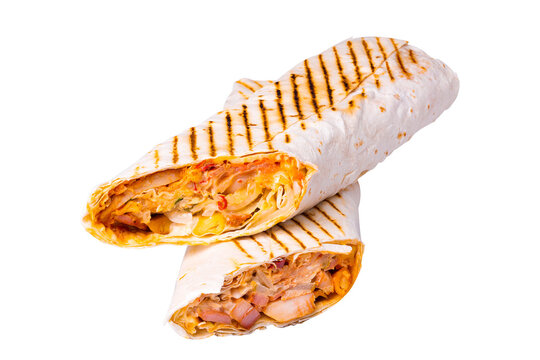 isolated two shawarma