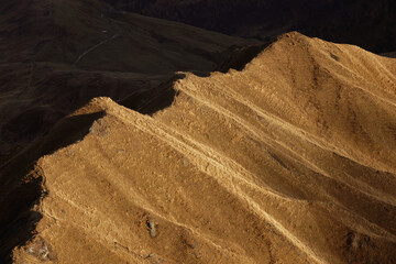Autumn landscape of Seiser Alm (Alpe di Siusi) in South Tyrol, Italy, Europe