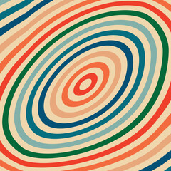 Vintage retro groove background with swirling rays. vector illustration. The pattern is in the style of the seventies and sixties. Hippie style design