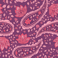 Beautiful Pink Paisley Overall Pattern