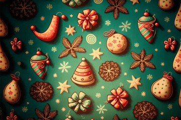 background with christmas balls