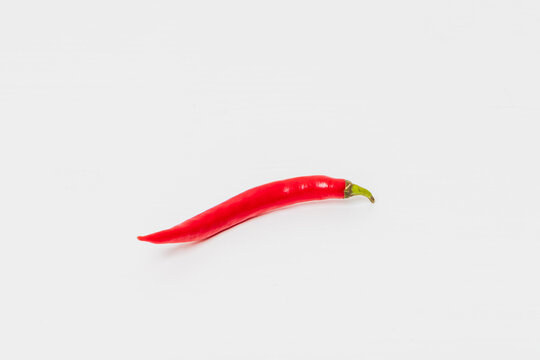 Red pepper hot hot pepper isolated on white background.