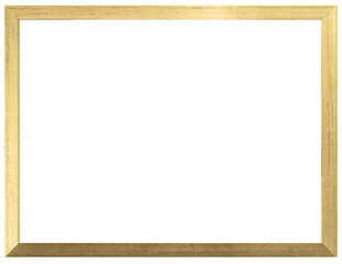 PNG Empty golden picture frame isolated
