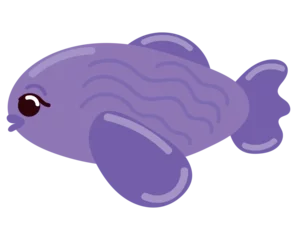 Foto auf Alu-Dibond purple fish icon © djvstock