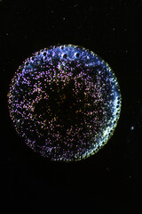 Reaction of liquid bubbles